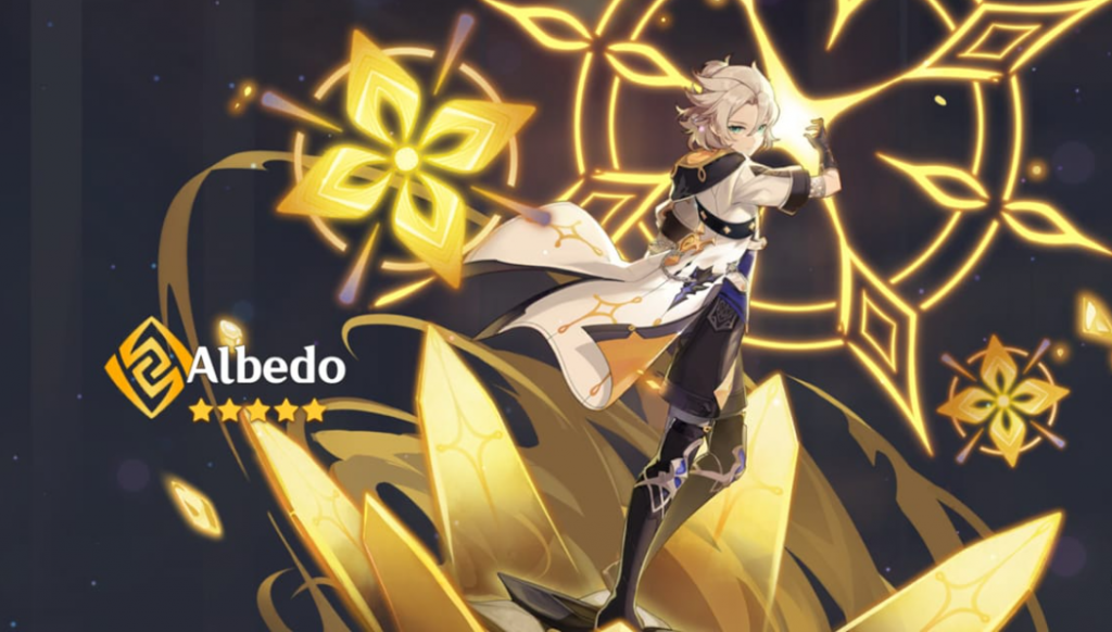 Albedo personagem 5 estrelas do elemento Geo, Genshin Impact