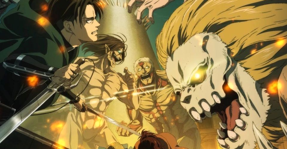 imagem promocional da quarta temporada de Attack on Titan
