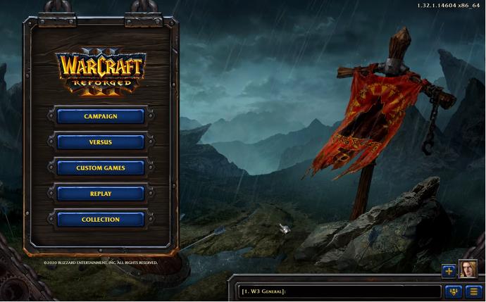menu do jogo na versão nova
