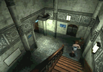 Nêmesis pulando da janela em Resident Evil 3