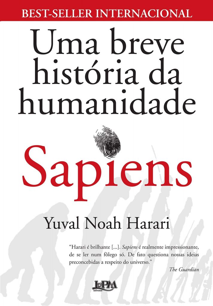 Capa do livro "Sapiens: uma breve história da humanidade"