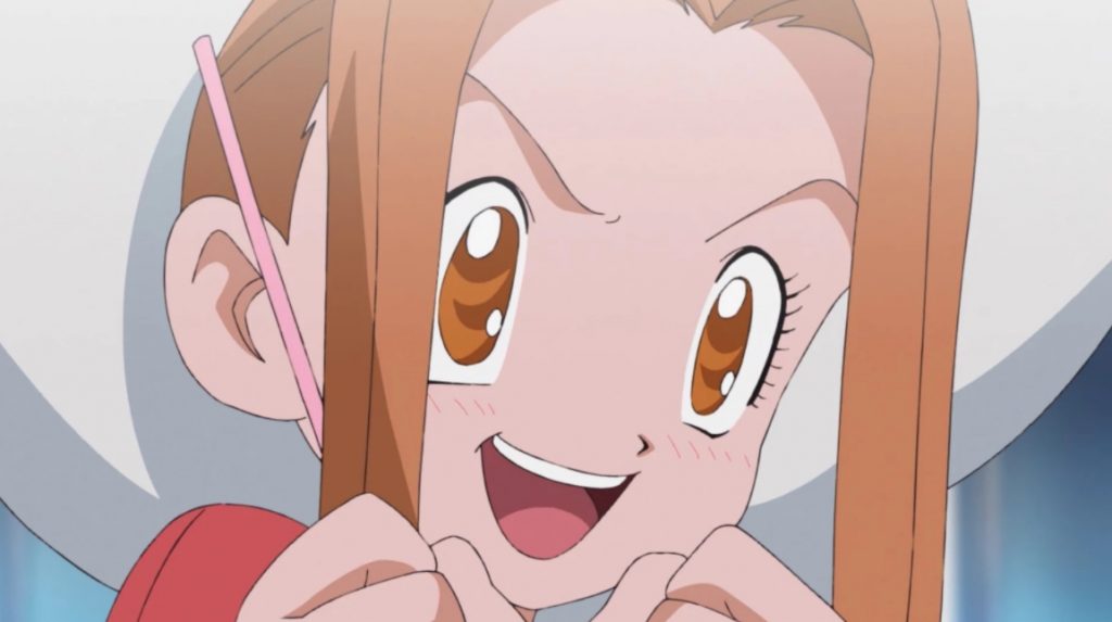 Cena de Digimon Adventure: - com Mimi sorrindo