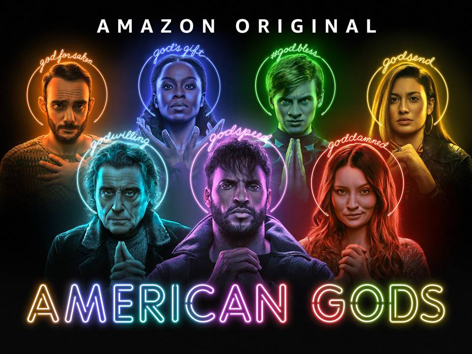 Pôster de divulgação de American Gods, disponível no Amazon Prime Video