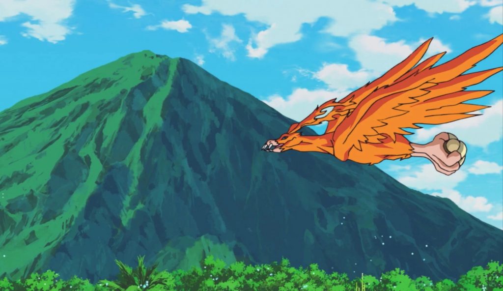 Birdramon voando em Digimon adventure 2020