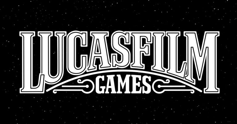 Logomarca da LucasFIlm Games, nova empresa de jogos. 