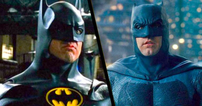 Michael Keaton e Ben Affleck como Batman