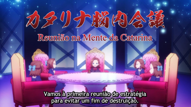 O auge do anime, as reuniões das mini-Katarinas em My Next Life as a Villainess