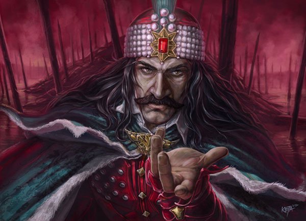 Ilustração do Vlad III "O Empalador"