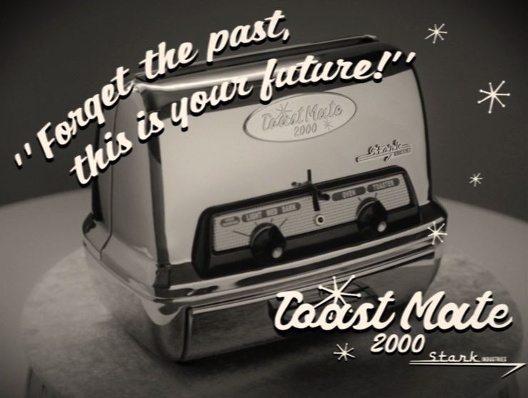 Comercial da Toast Mate 2000 em preto e branco, de WandaVision.