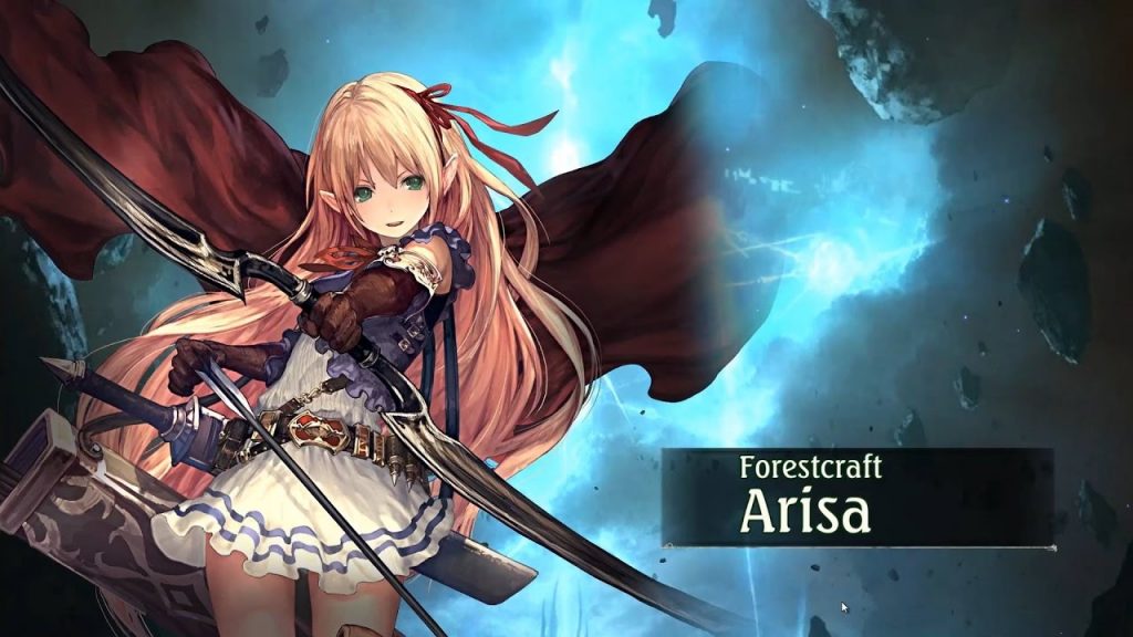 Arte de Arisa em Shadowverse também segurando seu arco - Otageek