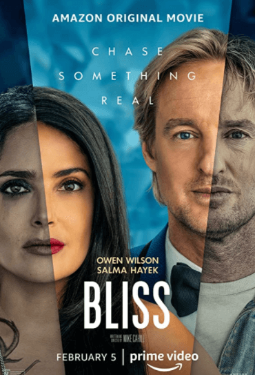 A foto mostra os atores Salma Hayek e Owen Wilson para o filme Bliss da Amazon Prime Video