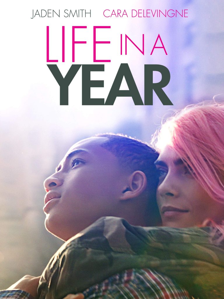 A foto mostra os atores Jayden Smith e Cara Delevingne no filme Life in a year.