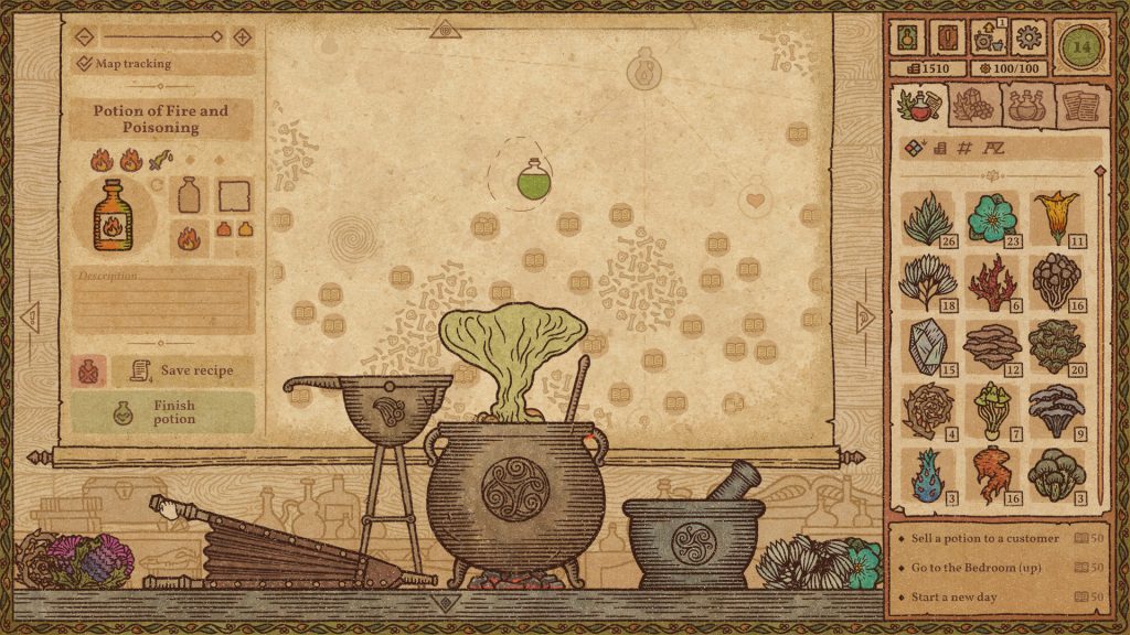 parte do jogo potion craft: alchemist simulator da STEAM