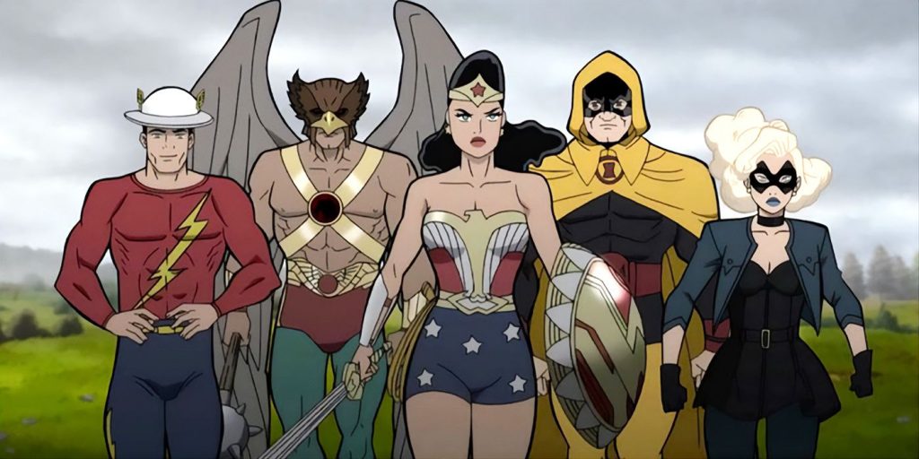 Super-Heróis da Era de Ouro da DC na animação de Sociedade da Justiça