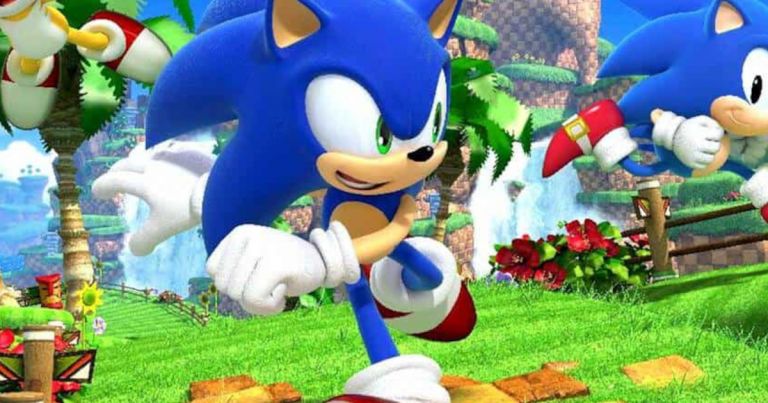 A imagem mostra o personagem Sonic, o ouriço. 