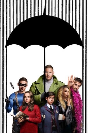 O elenco de The Umbrella Academy. 
