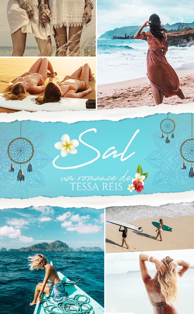 Capa do livro Sal mostrando mulheres em uma praia