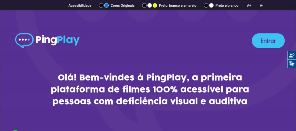 Banner da tela de acesso da plataforma PingPlay com mensagem de boas vindas - Otageek