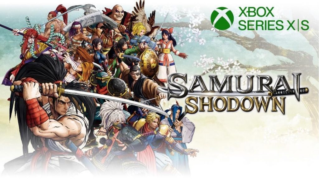 Pôster de Samurai Shodown mostrando todos os personagens