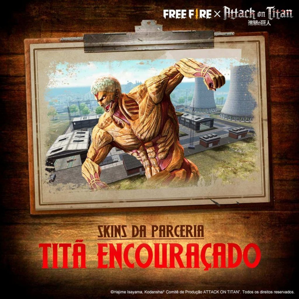 Skin de titã encouraçado no evento no Free Fire