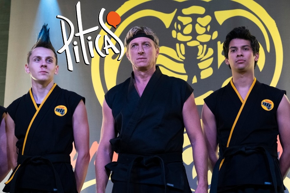 Personagens de cobra Kai ao centro