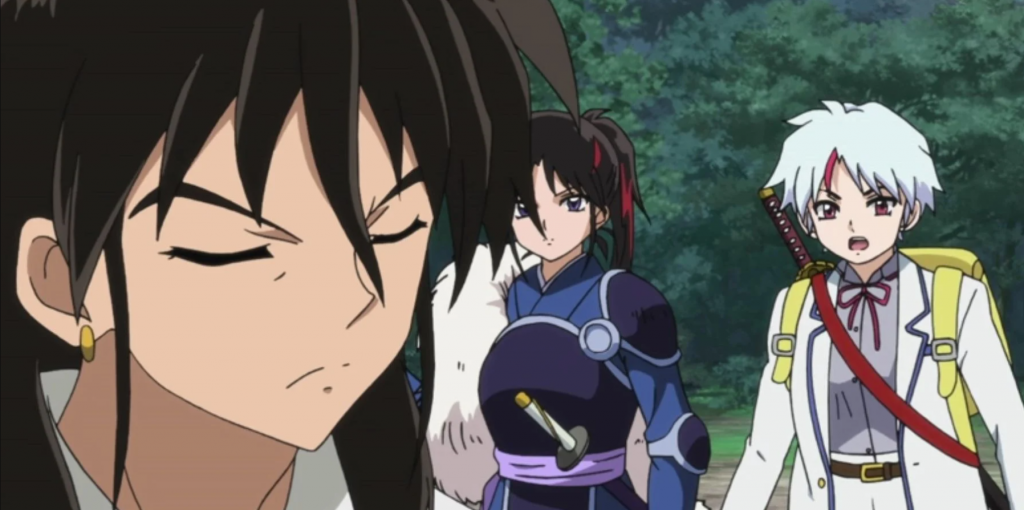 Miroku junto a Setsuna e Towa