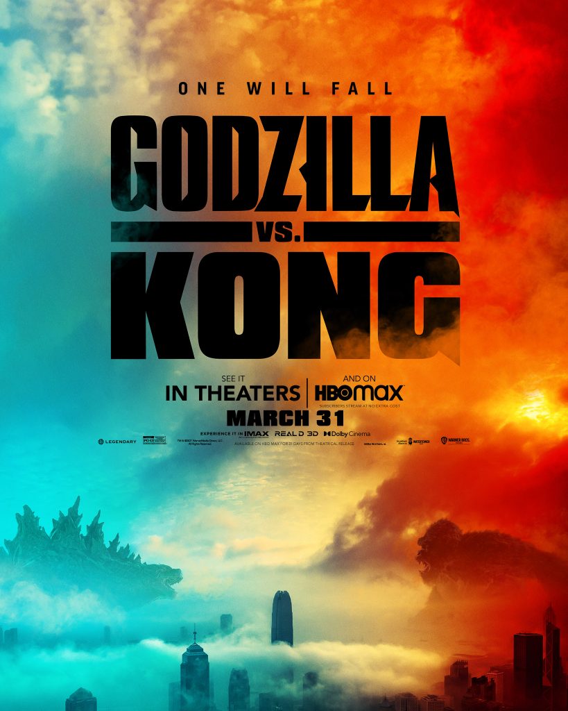 pôster de Godzilla vs King Kong. 
Reprodução: HBO MAX. Otageek