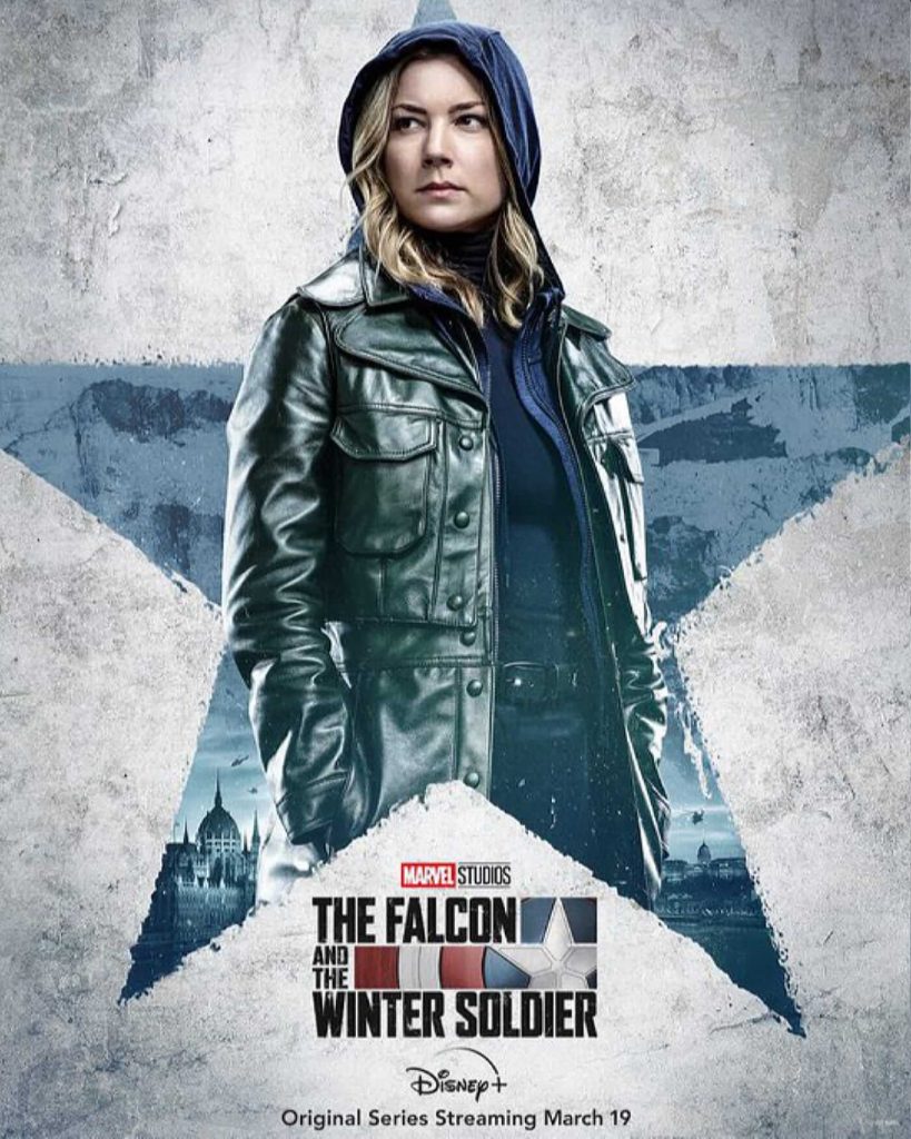 Emily Vancamp como Sharon Carter na série falcão e o soldado invernal da disney plus. Falcão e o Soldado Invernal Otageek