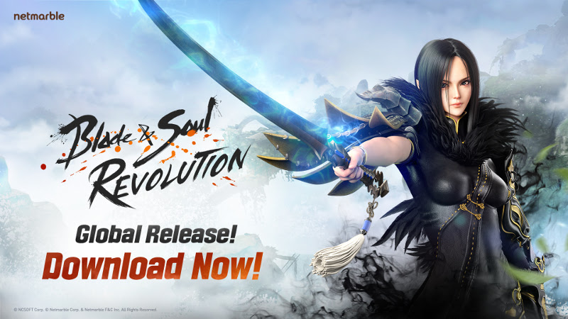 Blade & Soul Revolution já está disponível, personagem do jogo ao centro da imagem