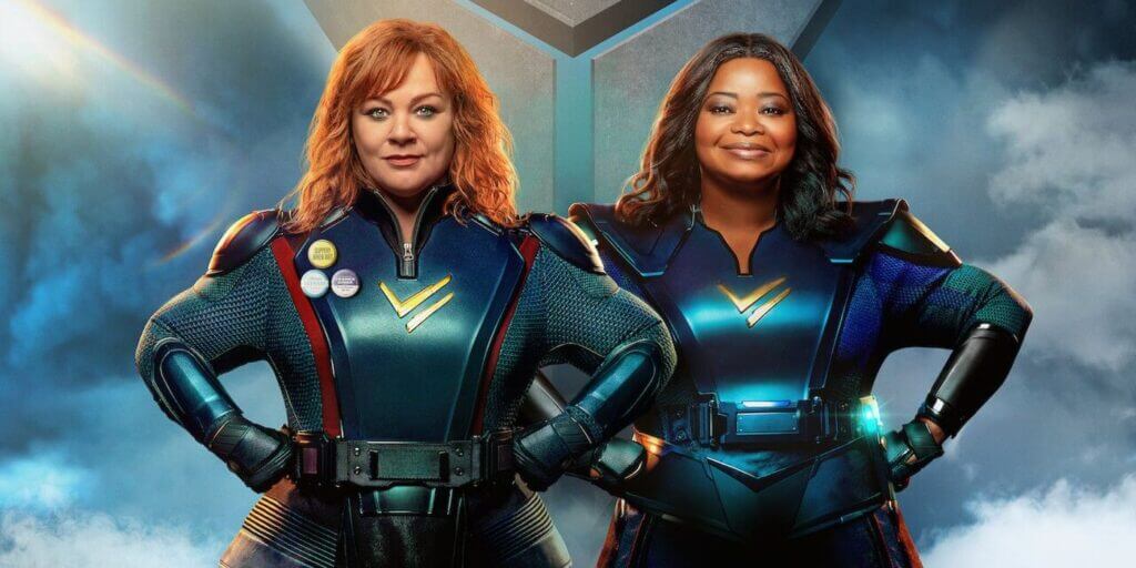 Octavia Spencer e Melissa McCarthy em imagem promocional de Esquadrão Trovão