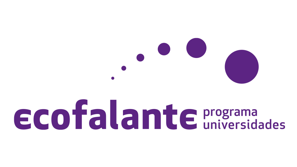 Logo do Programa Ecofalante Universidades com alguns círculos acima do título - Otageek