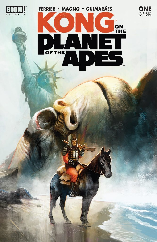 Capa da revista em quadrinhos Kong on the Planet of the Apes.