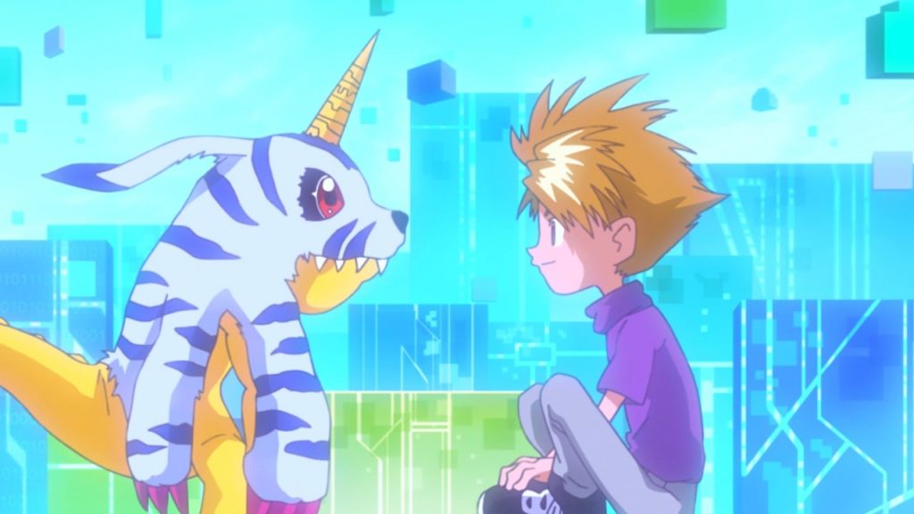 Yamatto no primeiro encontro com Gabumon na Network