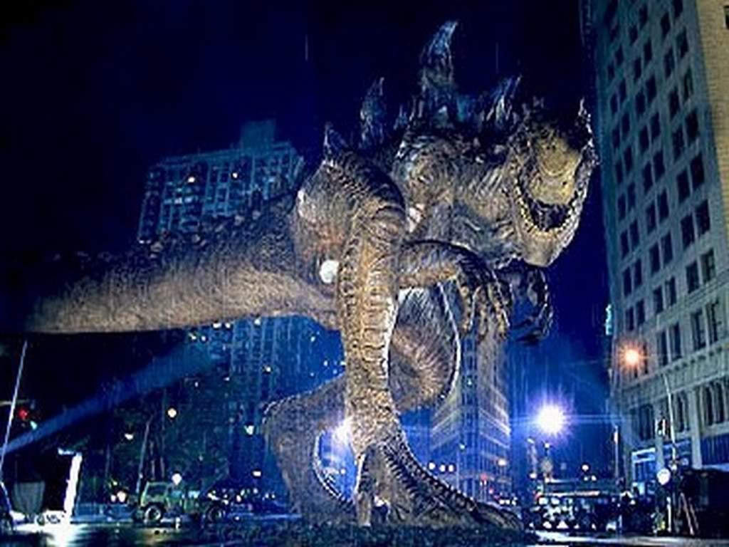 Imagem do Godzilla do filme de 1998.