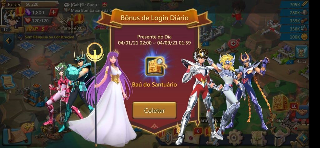 Login diário Lords Mobile