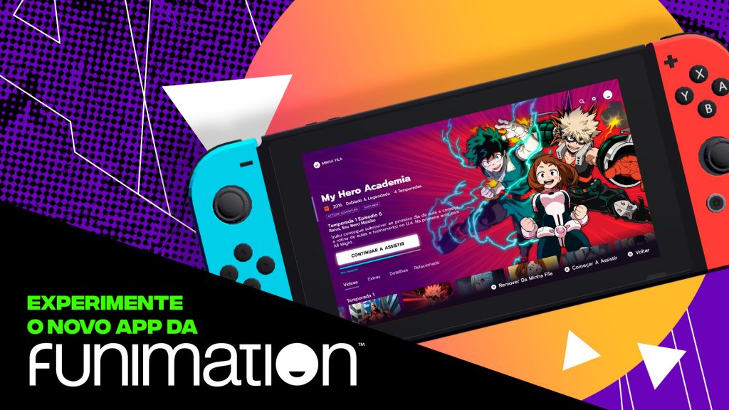 APP da Funimation disponível no Nintendo Switch