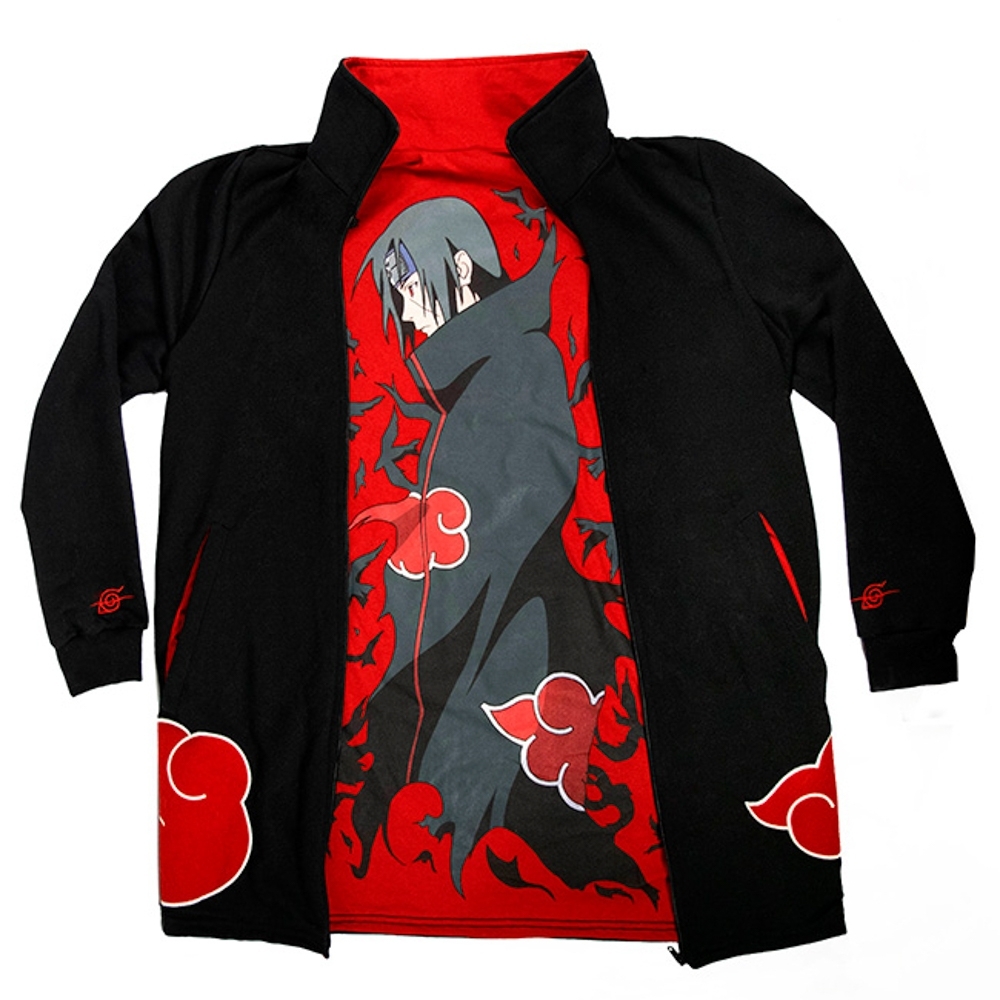 Parte de dentro do moletom Akatsuki da coleção Naruto da Piticas