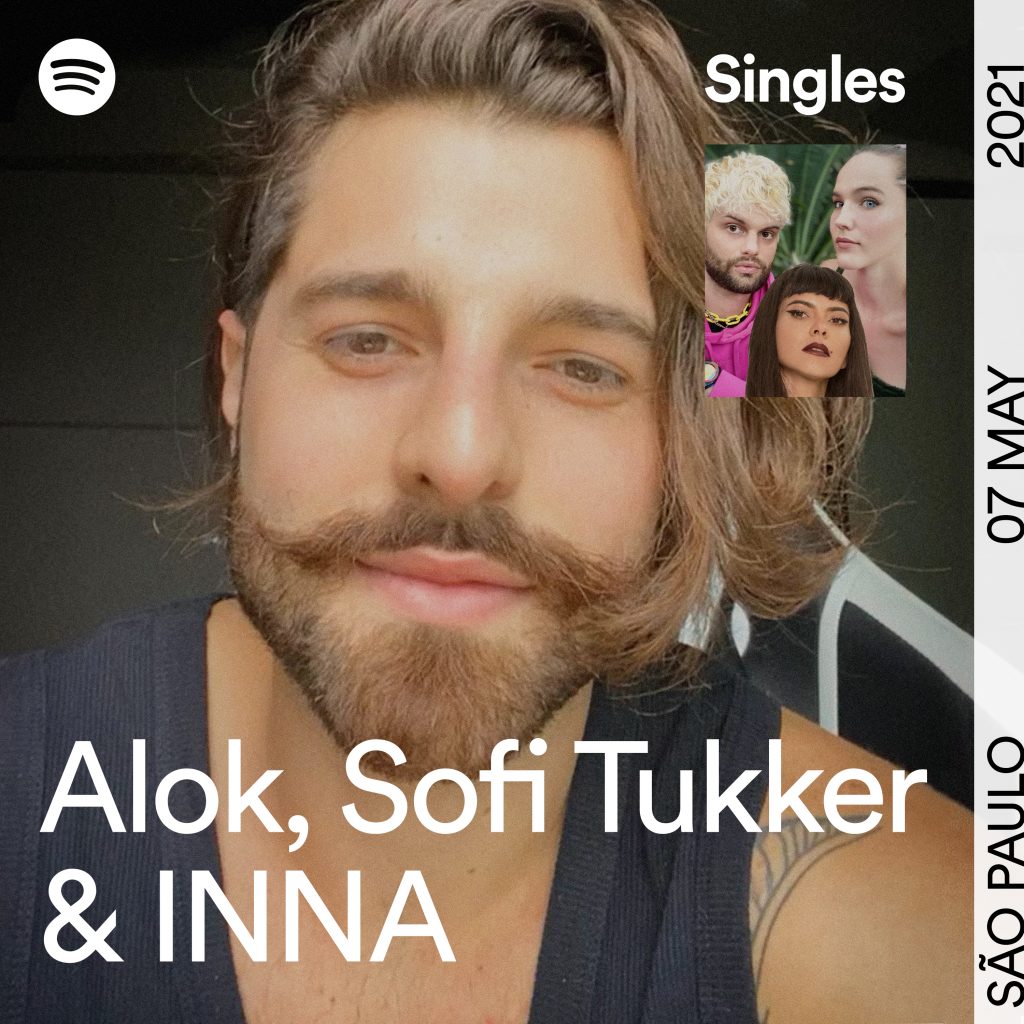 Capa do novo single de Alok com Sofi Tukker e INNA, agora no Spotify