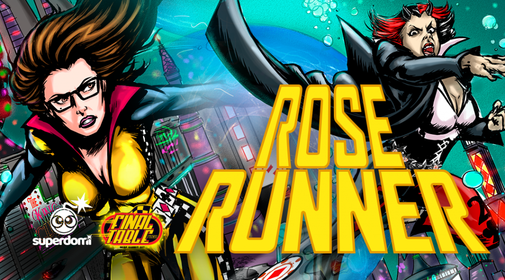 Protagonista de Rose Runner e antagonista no banner da HQ - OTageek