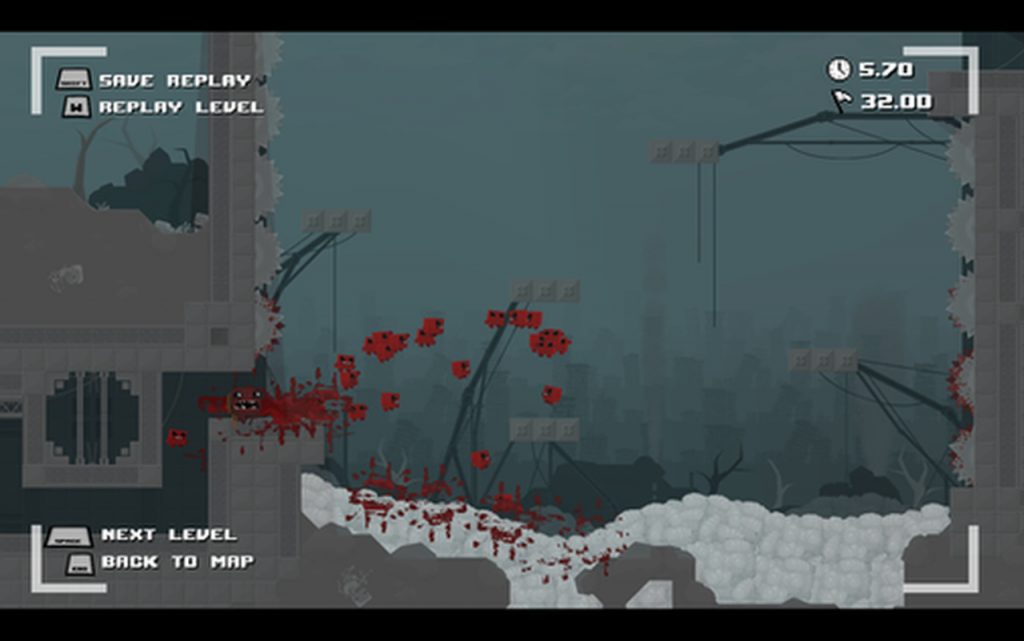 Gameplay  jogo super meat boy