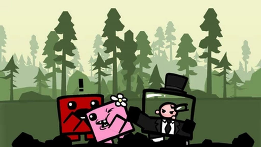 Três personagens do jogo de Plataforma Super Meat Boy - Otageek