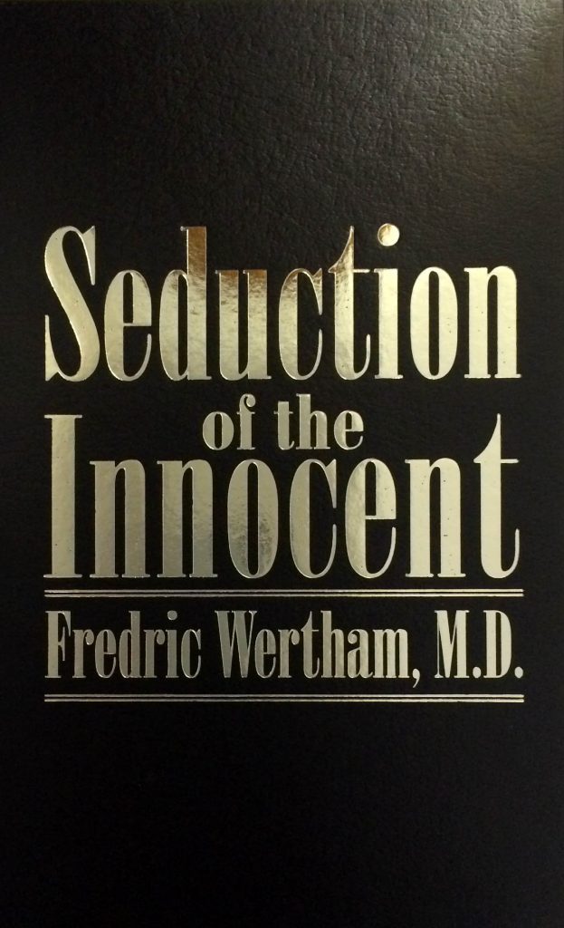 Capa do livro Seduction of the Innocent, do psiquiatra alemão Fredric Wertham lgbt