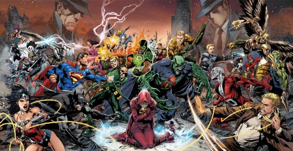 A imagem mostra alguns personagens do mundo da DC Comics nas animações.