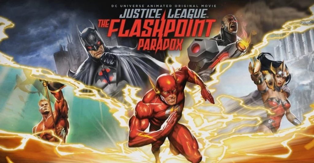 A imagem mostra os personagens da série Justice League, uma das animações da DC Comics. 