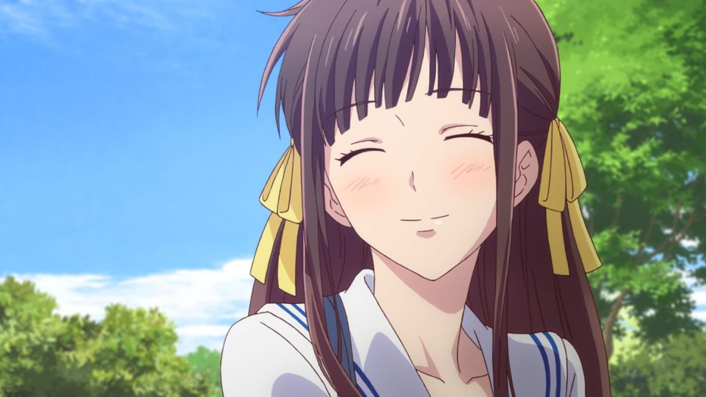 Honda Tohru sorrindo em cena de Fruits Basket - Otageek