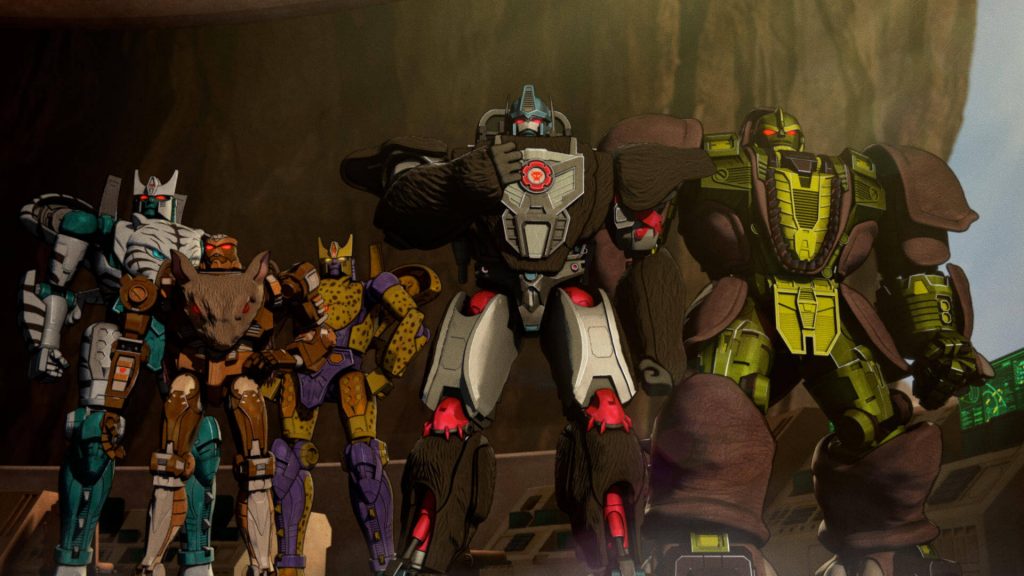 Personagens da animação dos Transformers na Netflix.