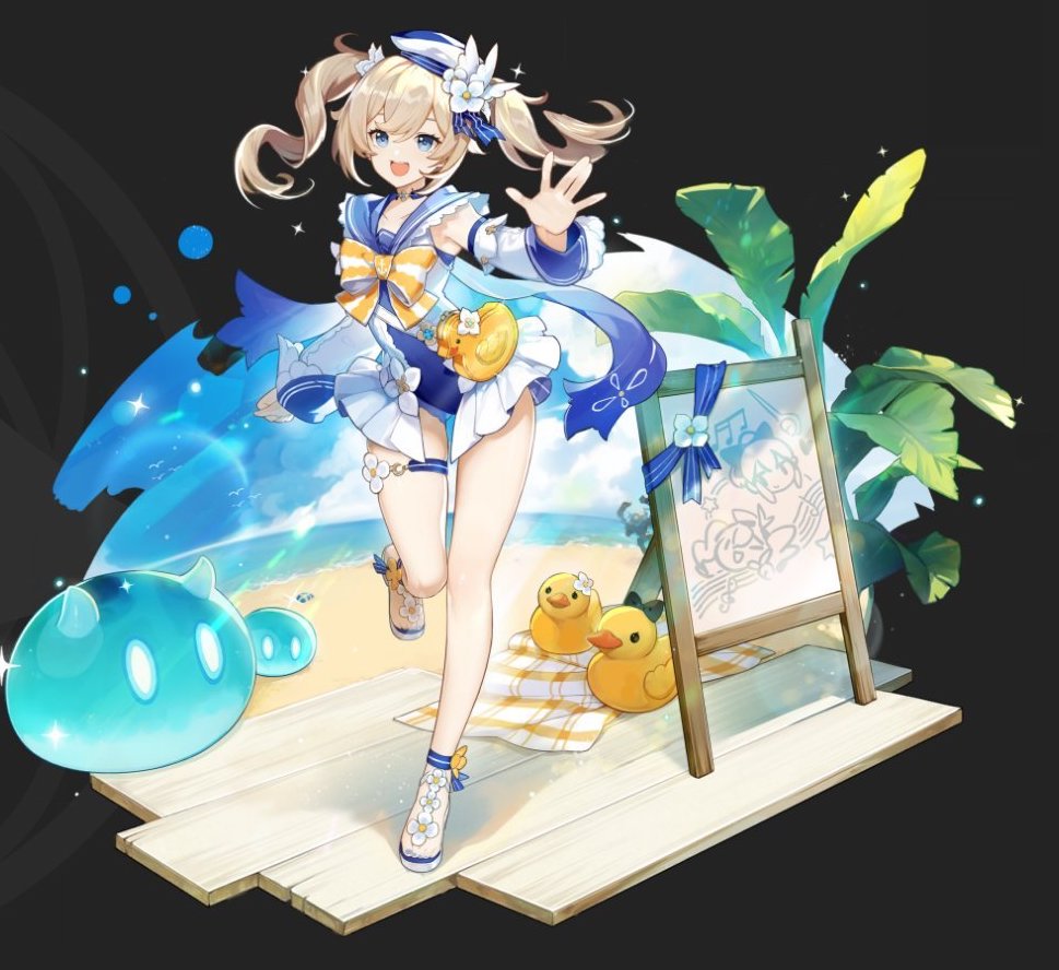 Skin de Verão da Barbara de Genshin Impact