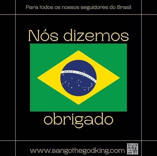 O agradecimento aos seguidores brasileiros: " Para todos os nossos seguidores do Brasil nós dizemos obrigado.