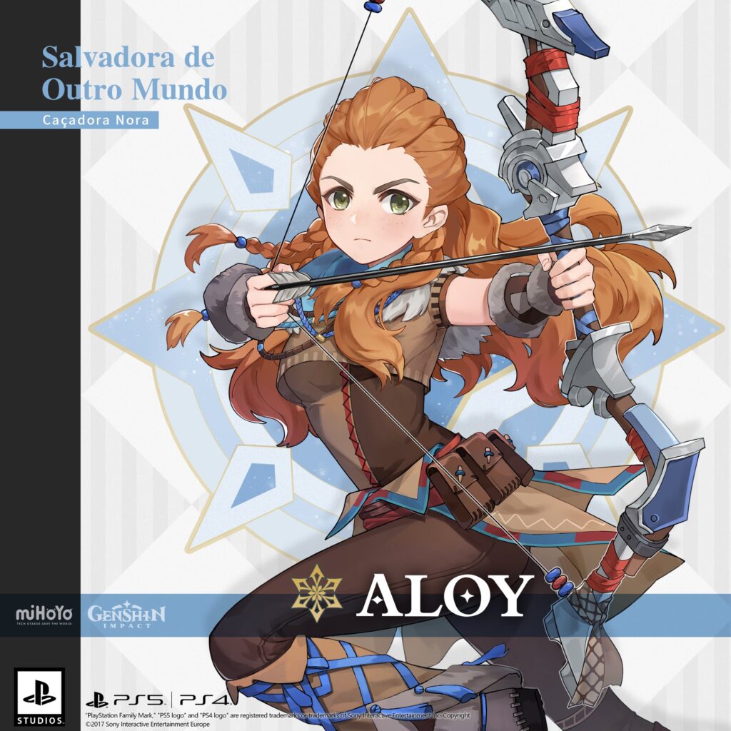 Aloy de Horizon Zero Dawn em Genshin Impact