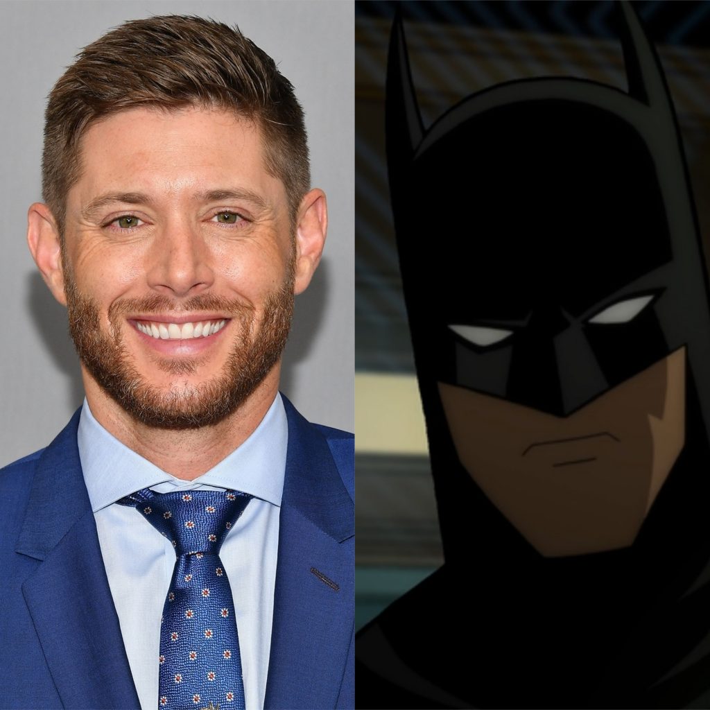 À esquerda, Jensen Ackles. À direita, Batman.